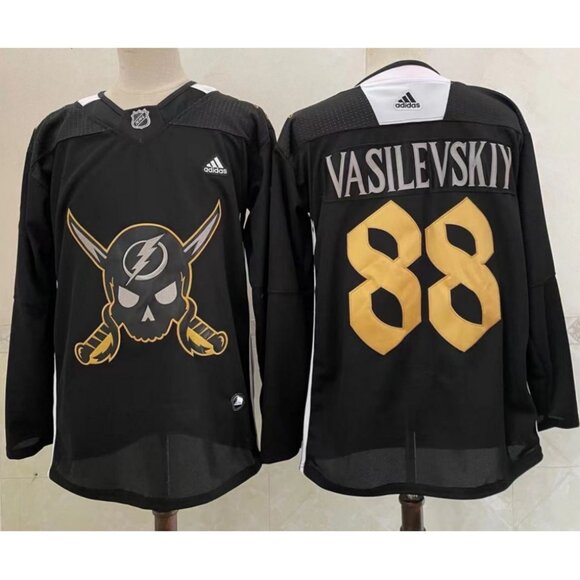 Mens Andrei Vasilevskiy Black Stitched Jersey